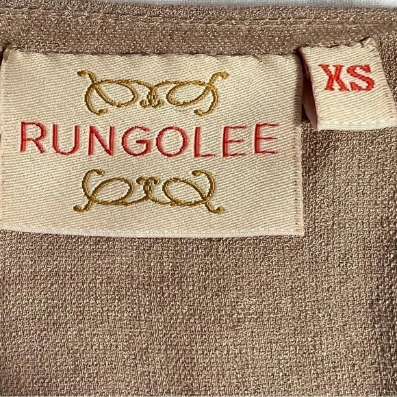 Rungolee Mariposa Wrap Maxi Dress Raw Silk, Extra Long Tie Sz XS - Picture 3 of 10